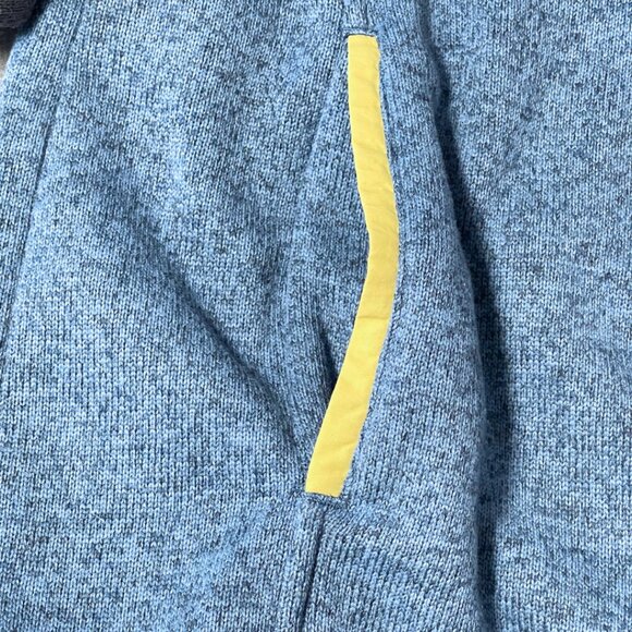 L.L.Bean Mens Slightly Fitted Blue Fleece Quarter Snap Pullover Sweater Size L - Picture 4 of 9